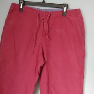Red "stone wash" Long Capris - Travel /Outdoor Gear with wih 5 pockets Tie waist